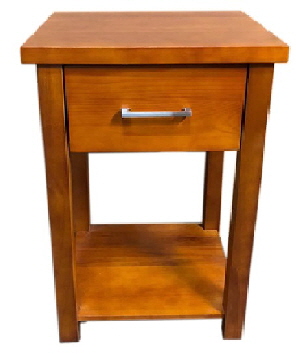 Classic Honey 1 Drawer Bedside