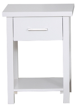 Tina White 1 Drawer Bedside