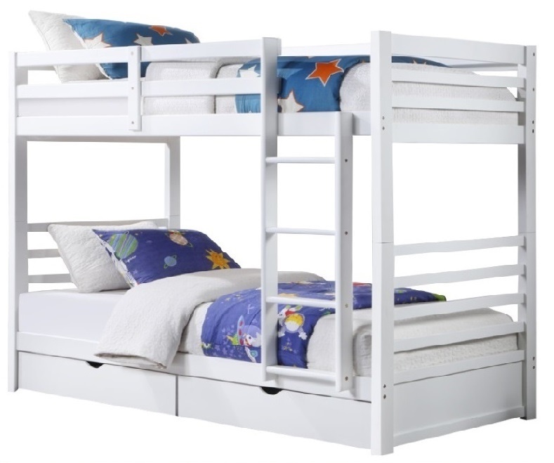 Angel-Pine-Wood-White-2-Drawer-Bunk-Bed-4